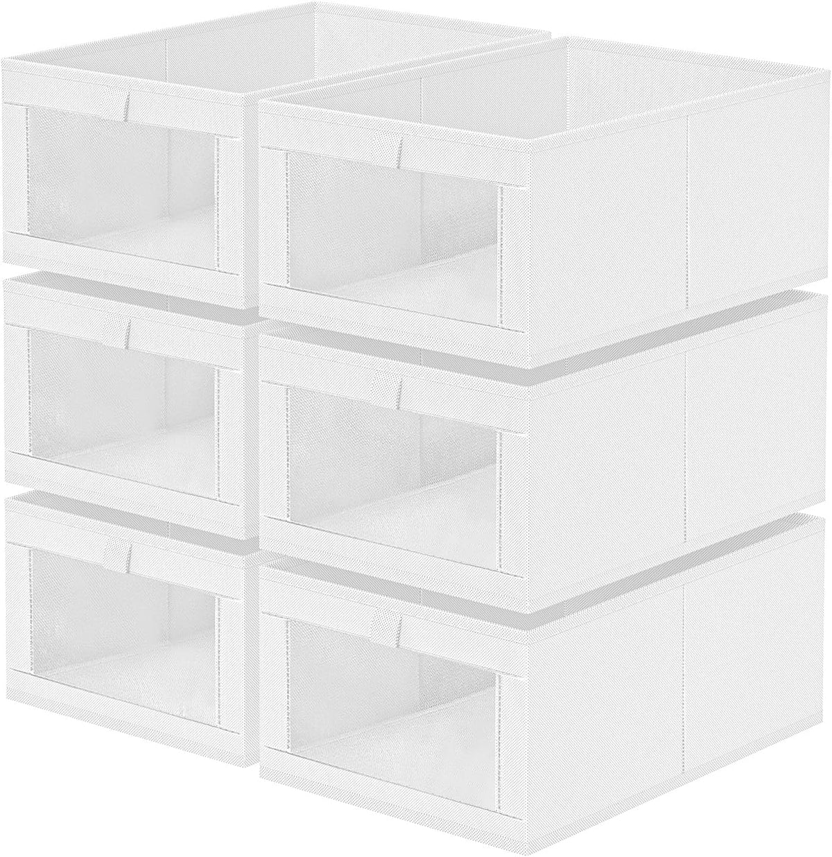 Criusia 6 Pack Linen Closet Organizers and Storage, Large Linen Closet Baskets for Organization