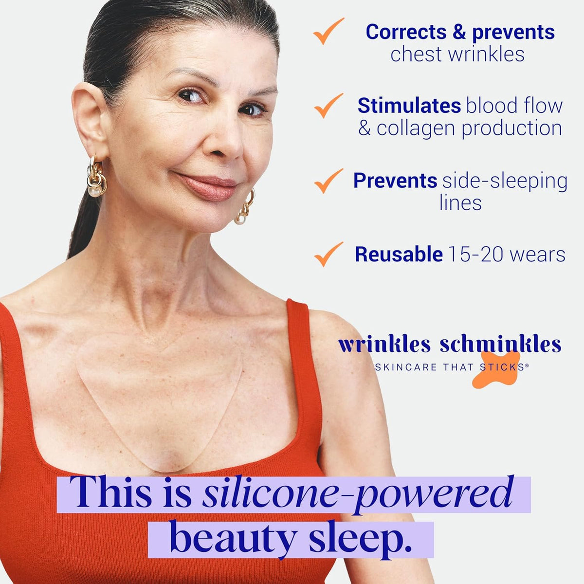 Wrinkles Schminkles Chest Wrinkle Patch & Cleanser Starter Pack - Set of Reusable Chest Silicone