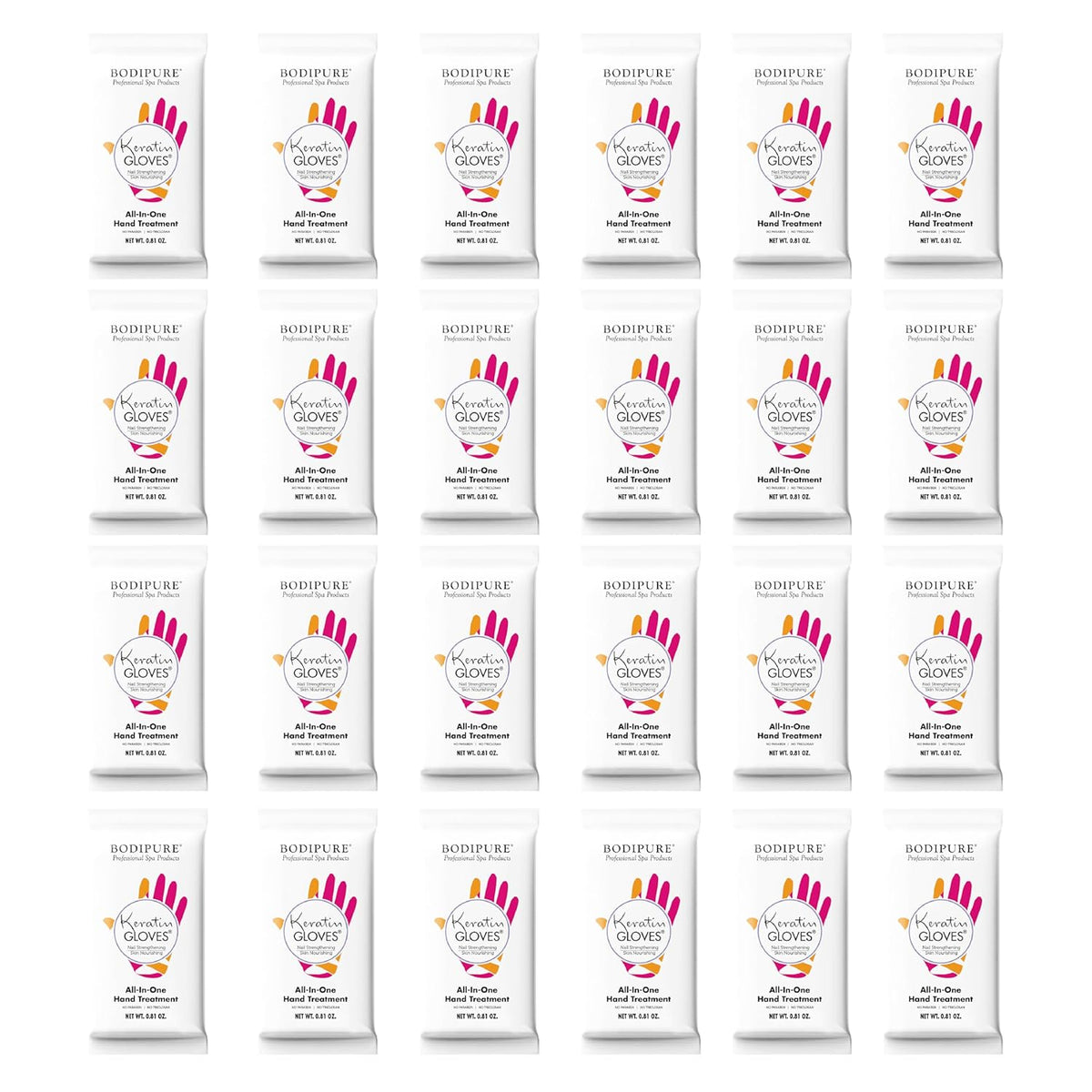 Bodipure All-In-1 Moisturizing Hand Mask Gloves – Keratin & Vitamin E Treatment for Dry Cracked
