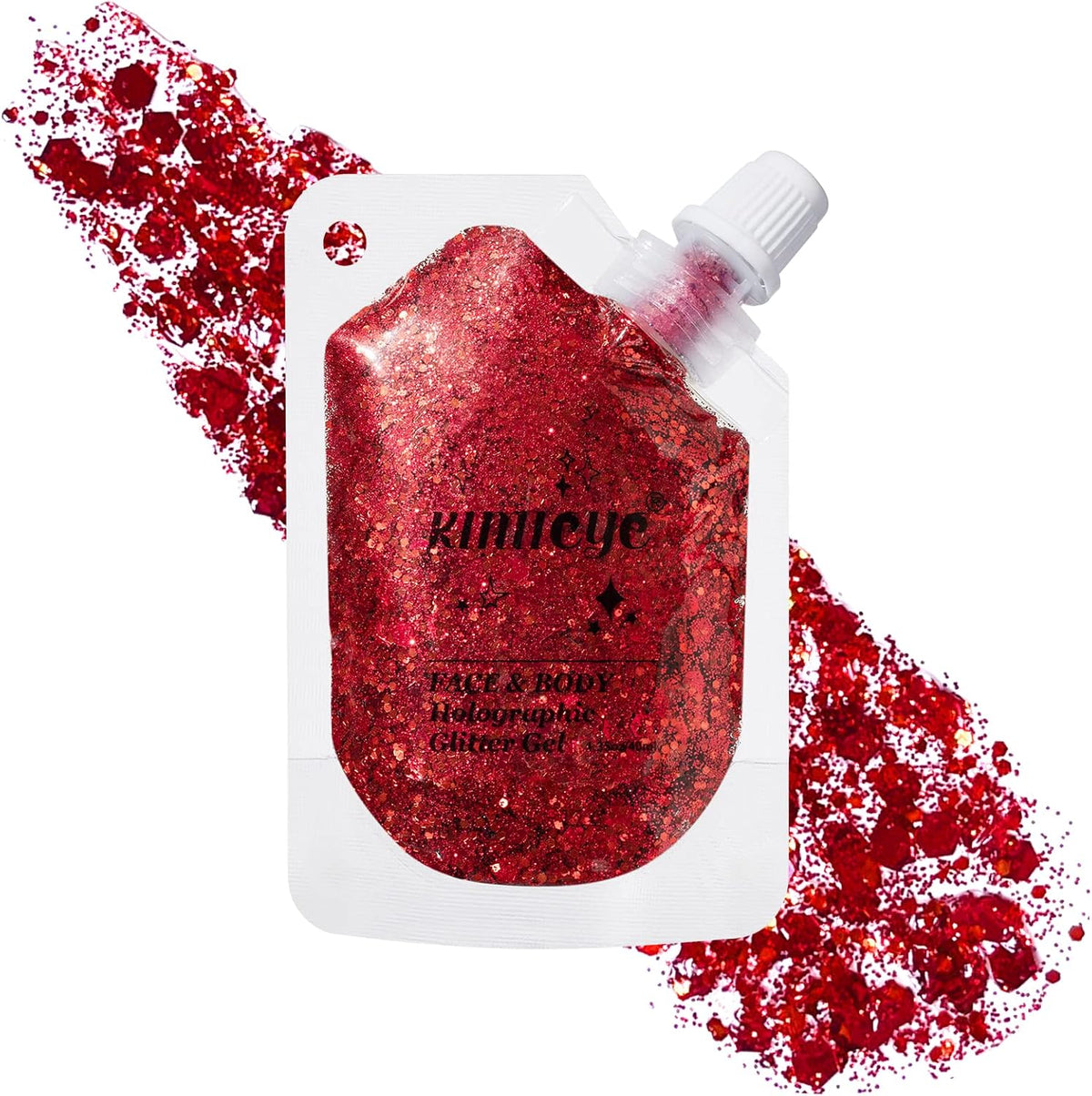 Holographic Face Glitter Gel Body Shimmer Makeup for for Hair, Face, Clavicle, Arm, Nail