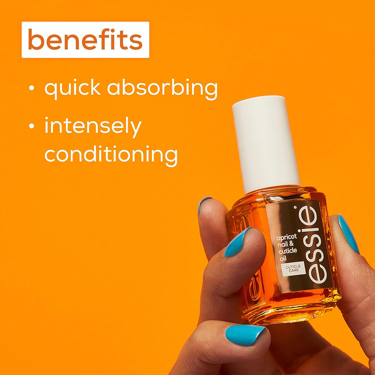 essie Nail Care, 8-Free Vegan, Apricot Nail and Cuticle Oil, softened and nourished cuticles, 0.46
