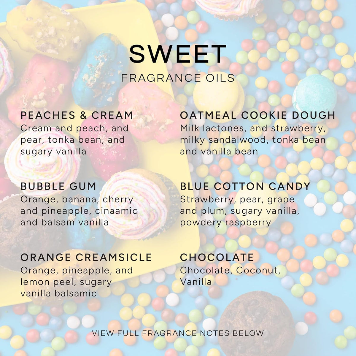 Eternal Essence Oils Sweet Set of 6 Premium Fragrance Oils - Includes Bubble Gum, Orange