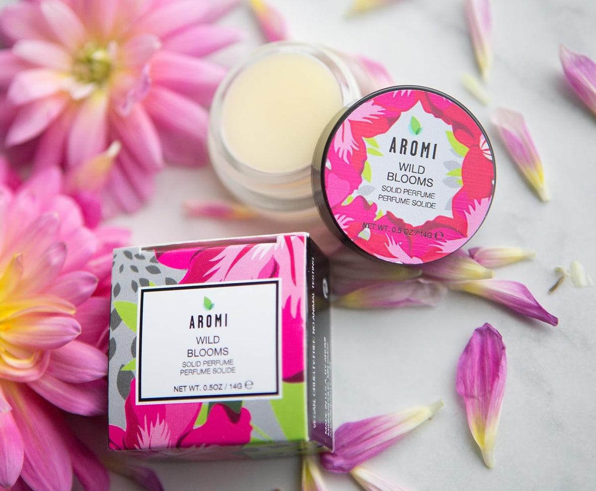 Aromi Solid Perfume | Floral Fragrance, Vegan, Cruelty-free, Travel, Women’s Gift, Peony, Orange