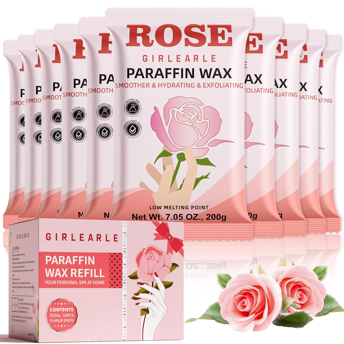 Paraffin Wax Refills 10 Packs for Paraffin Wax Bath Machine - for Dry Cracked Skin on Hands, Feet