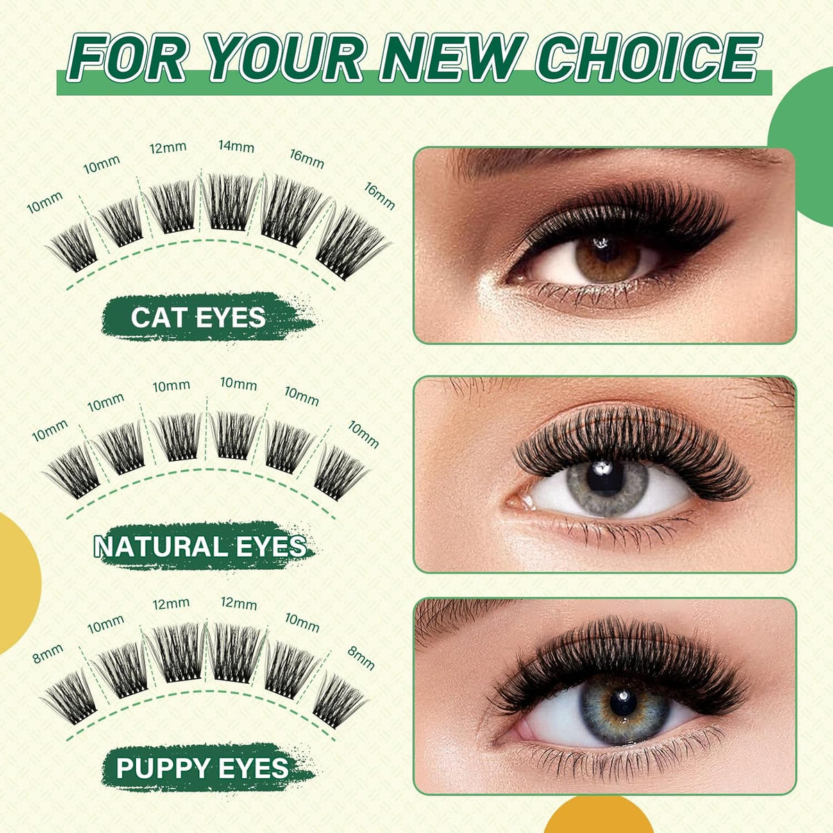 DIY Lash Extension Kit KEYYOU 144pcs Lash Clusters Eyelash Extension Kit with Mascara Brush Bond