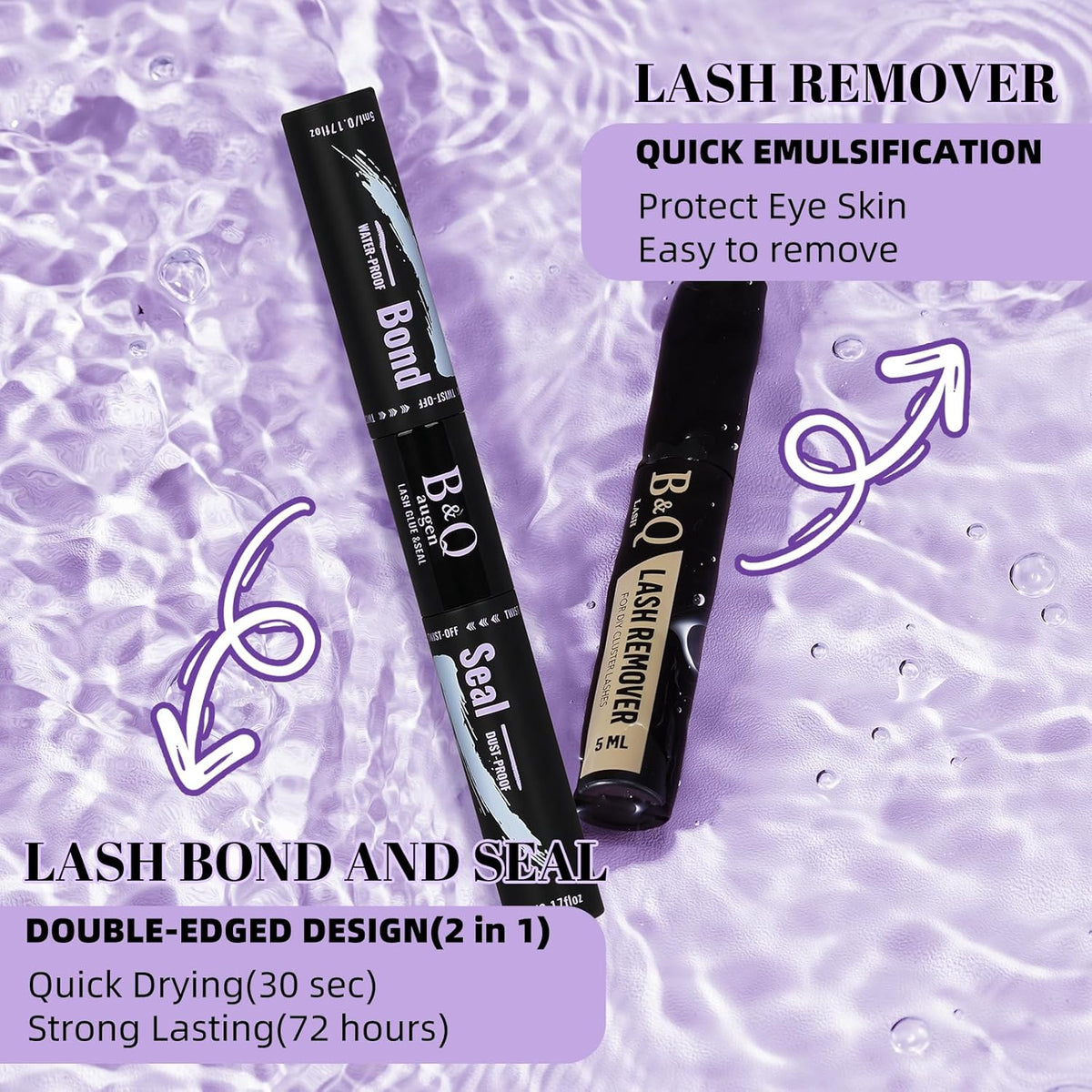 Lash Extension Kit B49 Eyelash Extension Kit B&Qaugen DIY Lash Extension Kit 156 PCS Lash Clusters