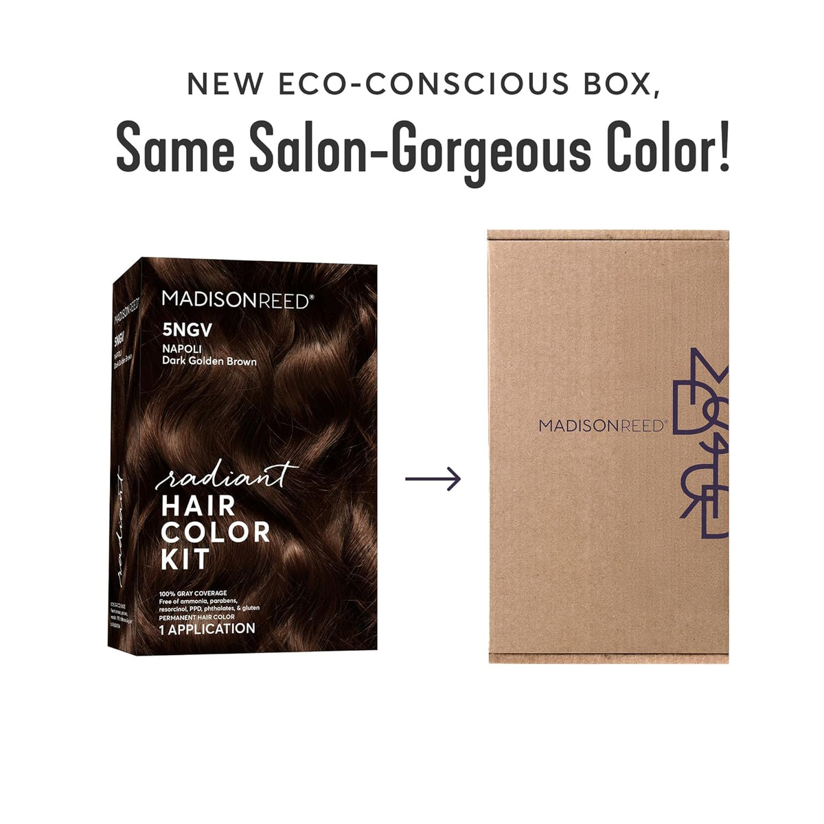 Madison Reed Radiant Hair Color Kit | 5NGV Dark Golden Brown with Warm Tones (Napoli Brown) for