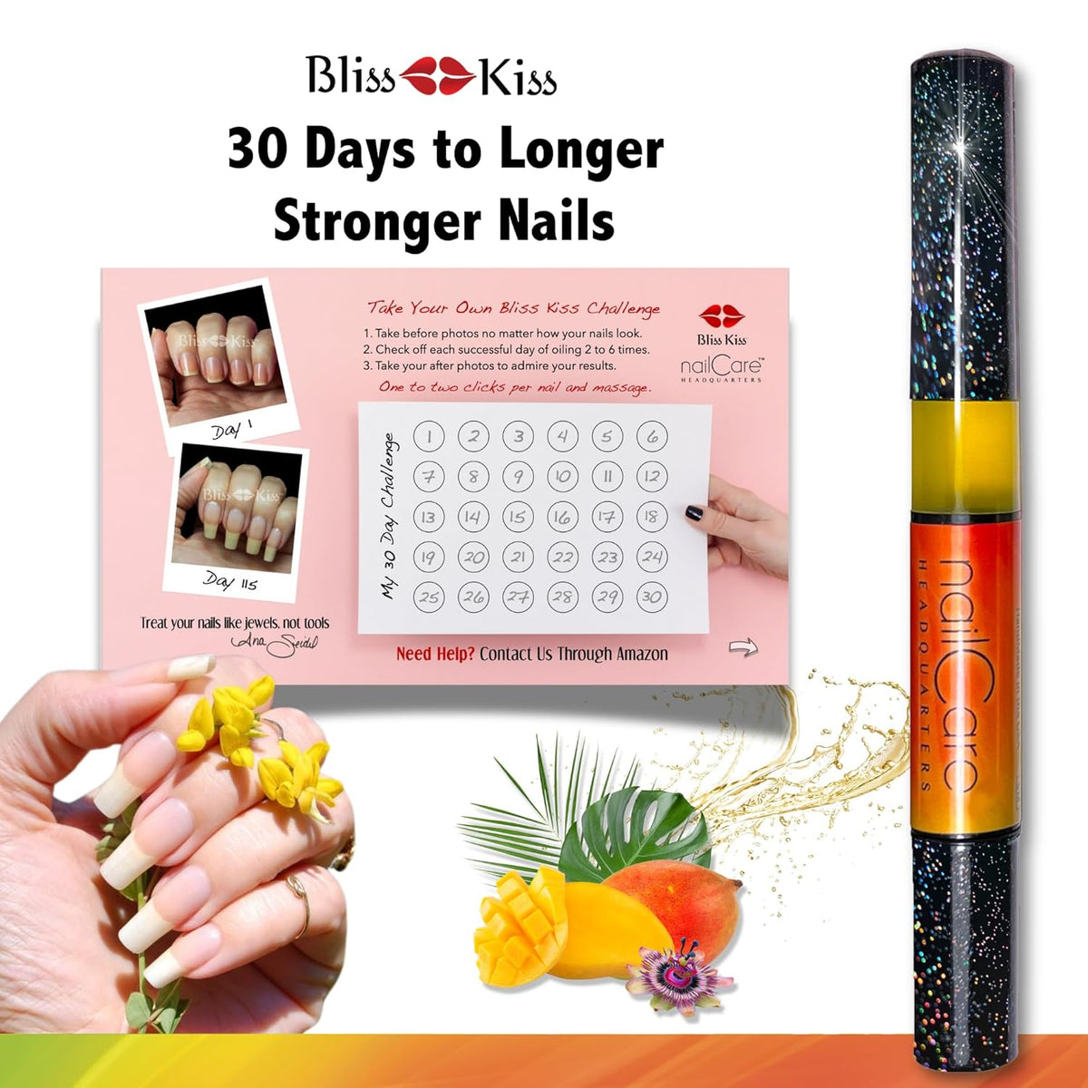 Nail Care Headquarters Simply Pure Cuticle Oil Pen for Nails - Nail Strengthener & Growth Oil and