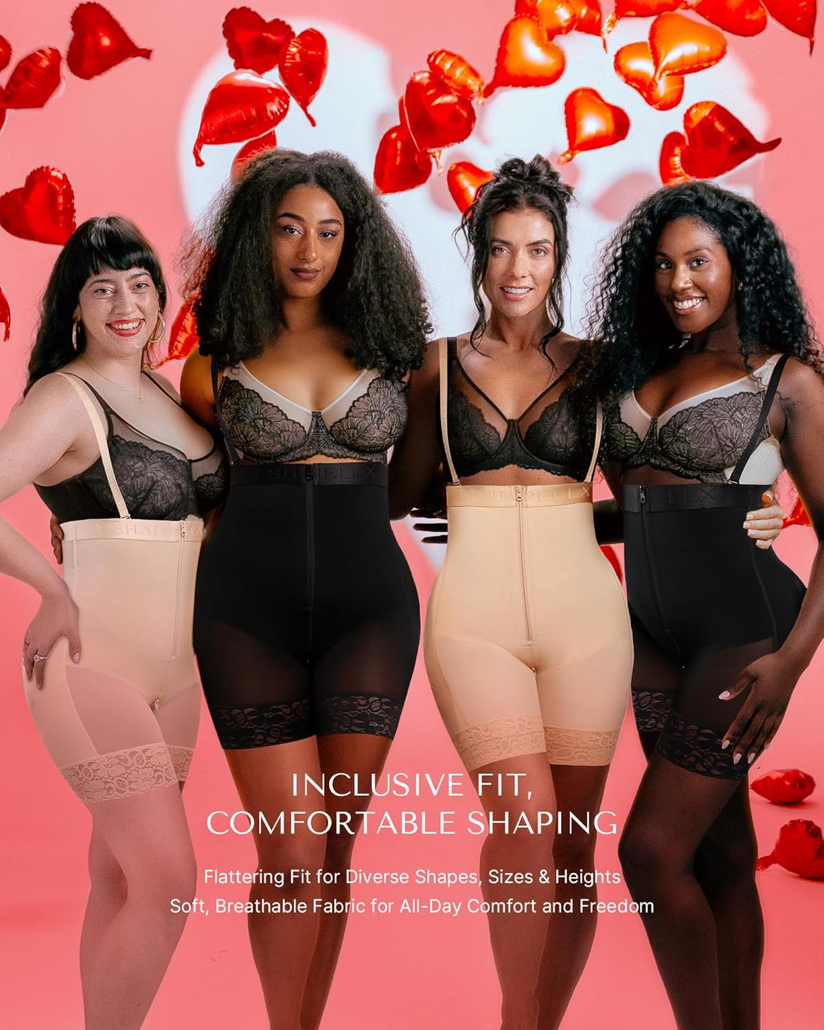 SHAPELLX Shapewear for Women Tummy Control Faja Body Shaper Butt Lifting Plus Size Shapewear