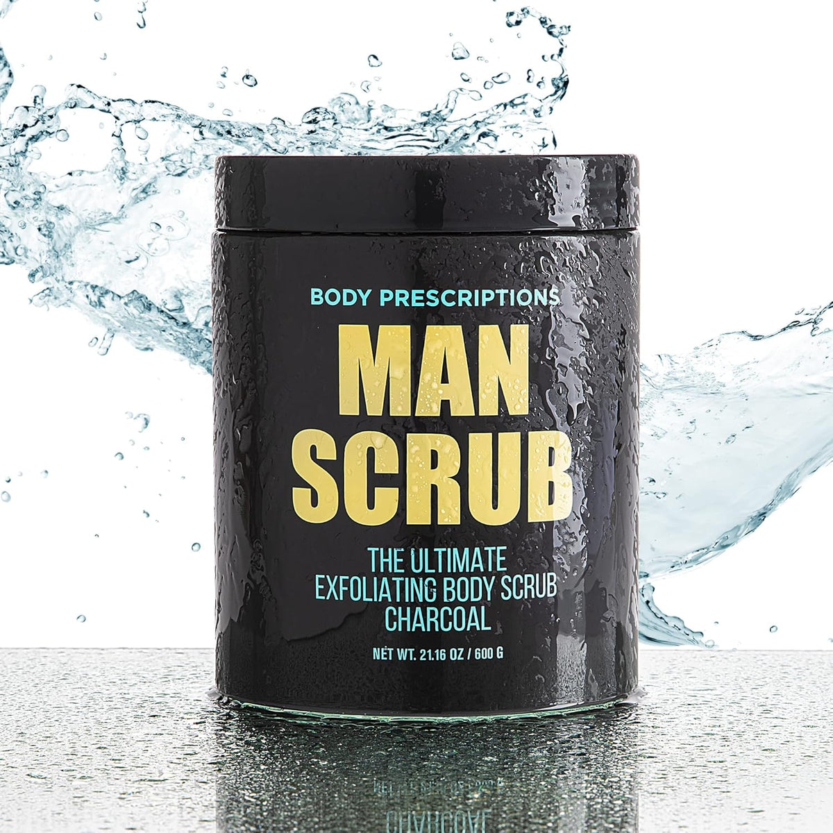 Body Prescriptions Men’s Exfoliating Body Scrub – Ultimate Skin Cleansing Wash in Jar with