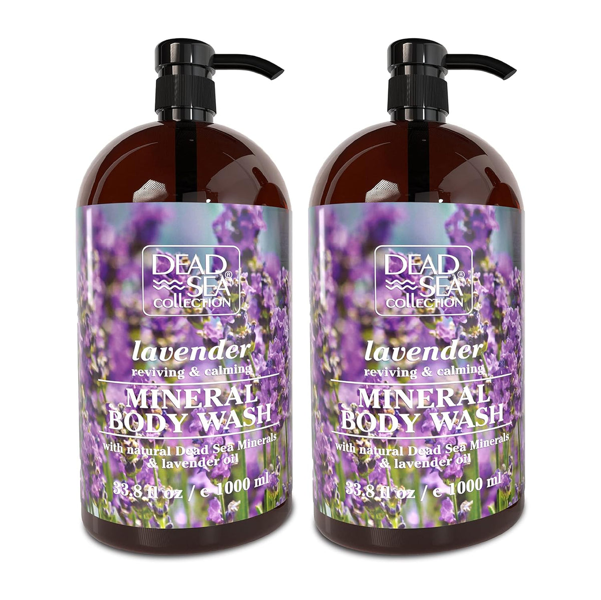 Dead Sea Collection Lavender Body Wash for Women and Men - with Pure Dead Sea Minerals and Lavender