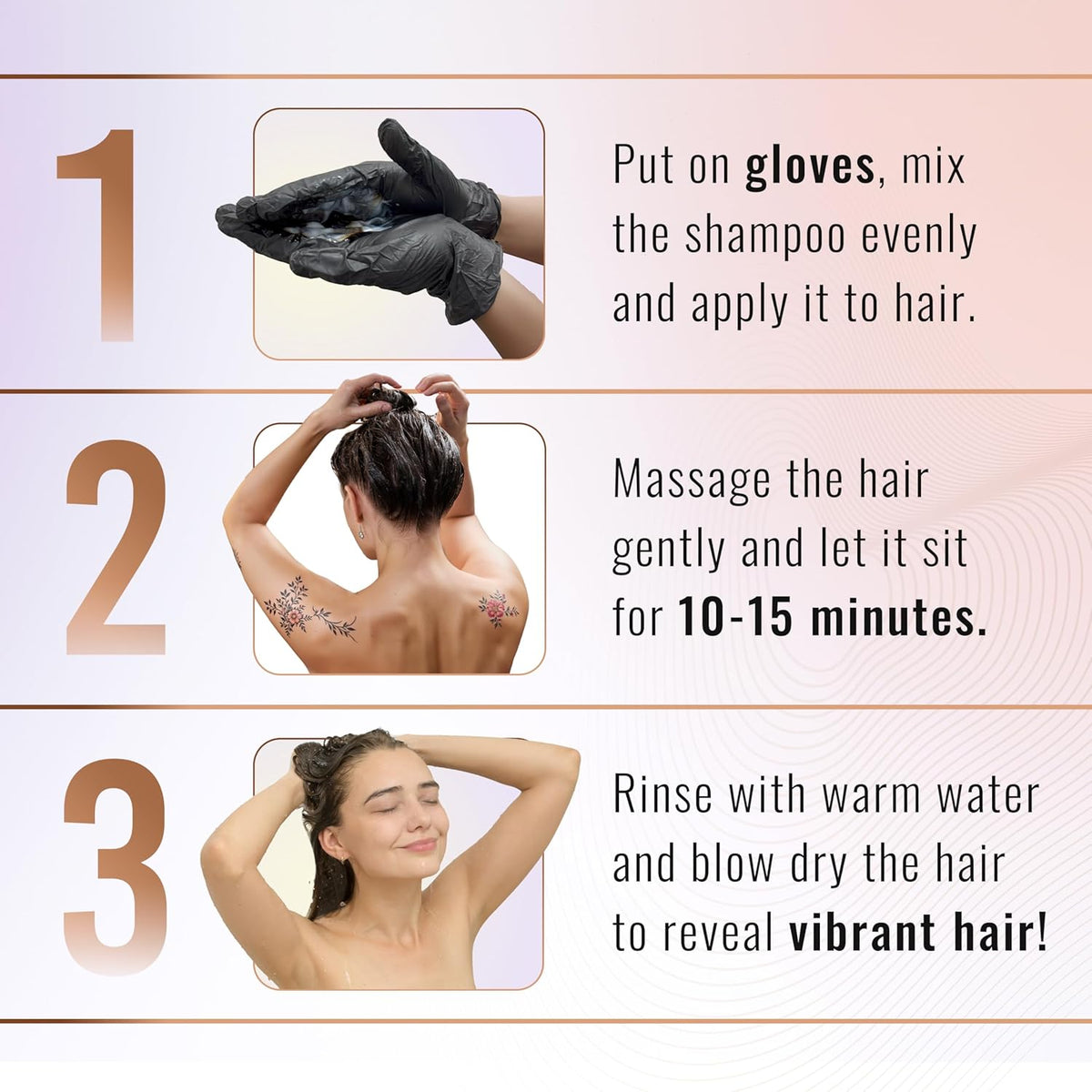 Herbishh Natural Hair Color Shampoo for Gray Hair - Argan Hair Mask, Travel Size, Long-Lasting