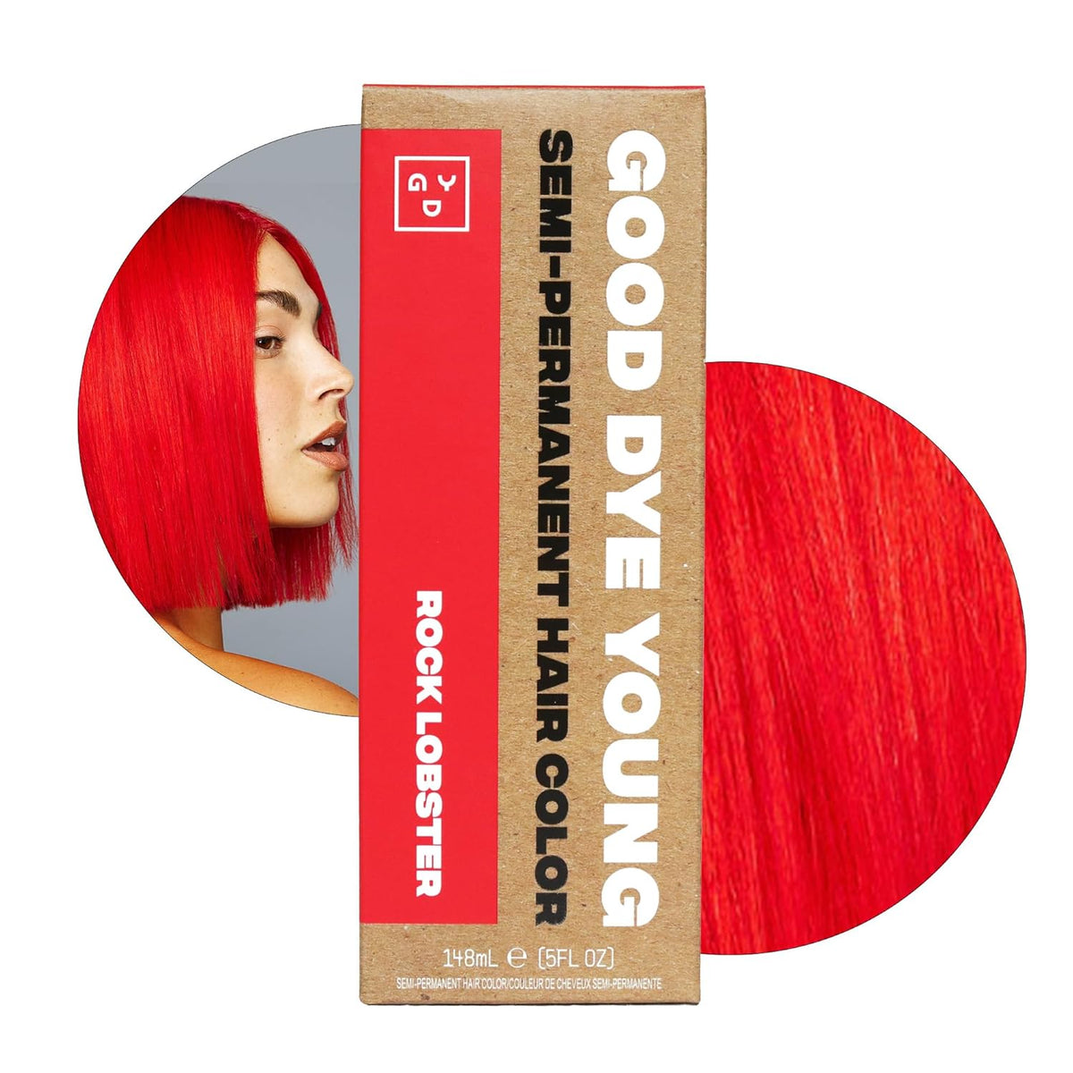 Good Dye Young Semi-Permanent Hair Color, Vegan and Cruelty-Free Orange Hair Dye, Last up to 24