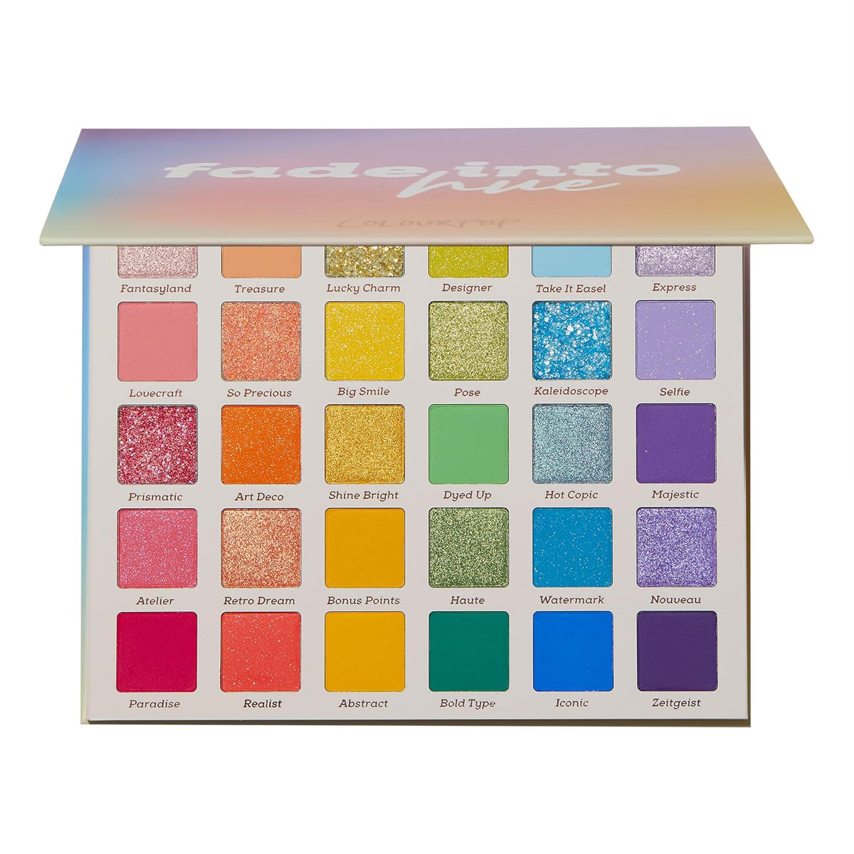 Colourpop Fade Into Hue Eyeshadow Palette - Multi-Color Eye Makeup Palette with Matte, Metallic &
