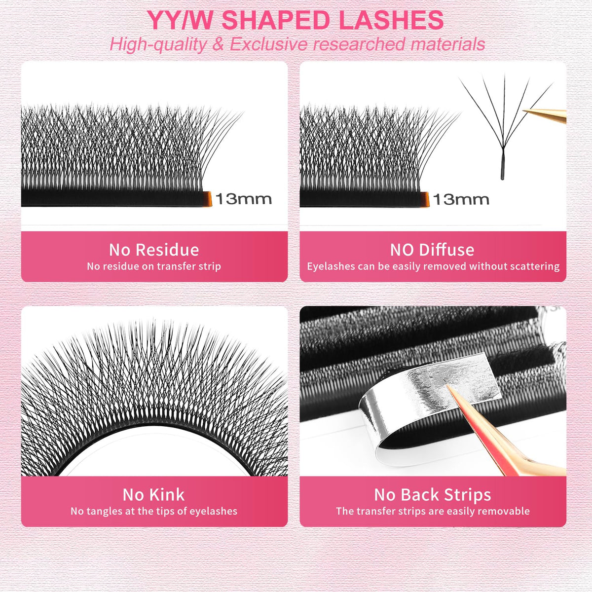 Lash Extensions 5D Eyelash Extensions W Lashes 0.07mm Thickness D Curl Lashes Mix 8-15mm Soft Lash