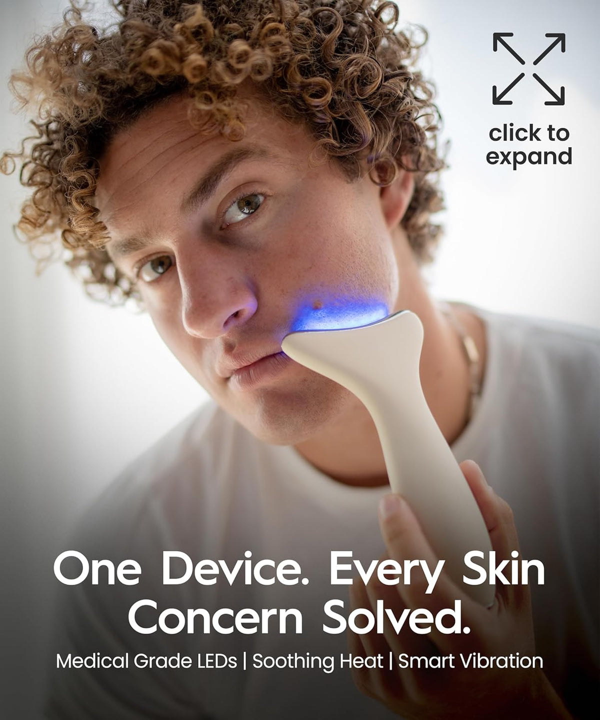 REVO Genie | Face & Neck Beauty Massager with Ultra Powerful LEDs for Wrinkles, Fine Lines, Puffy