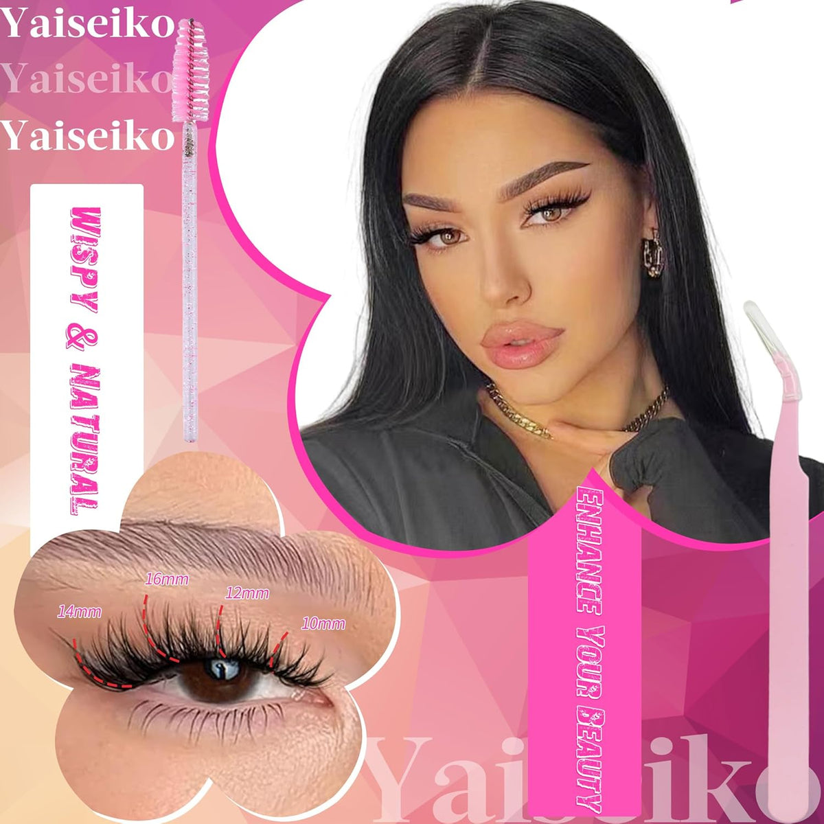 Self Adhesive Eyelashes Clusters Kit Lash Clusters DIY Eyelashes Pre Glued Lashes Extensions No