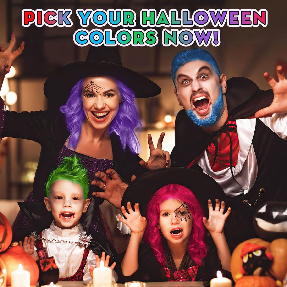 4 Colors Temporary Hair Color for Kids,Gifts for Teens,Girls,Boys,Fun Gifts for Kids,Temporary Hair
