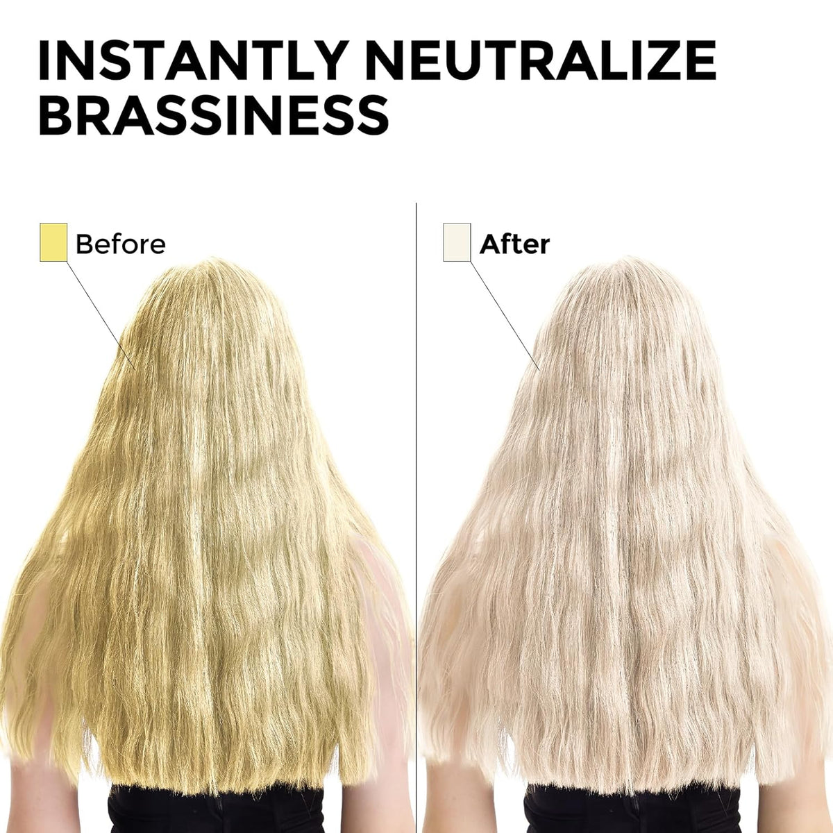 Bye Bye Yellow Purple Shampoo, Neutralizes Brass & Yellow Tones, Sulfate Free, For Color Treated