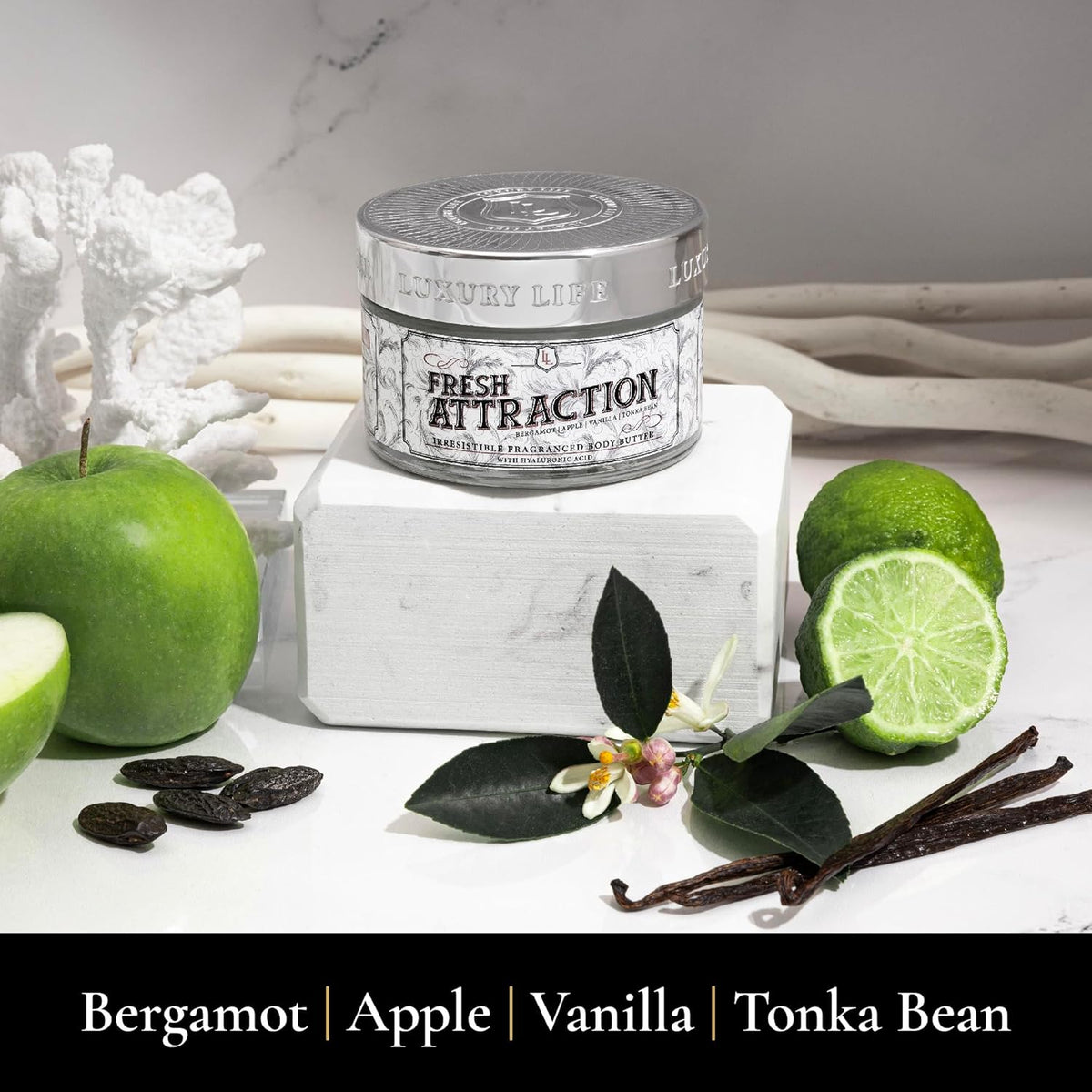 LUXURY LIFE BUTTER - Irresistibly Scented Body Butter with Hyaluronic Acid for Ultimate Moisture.