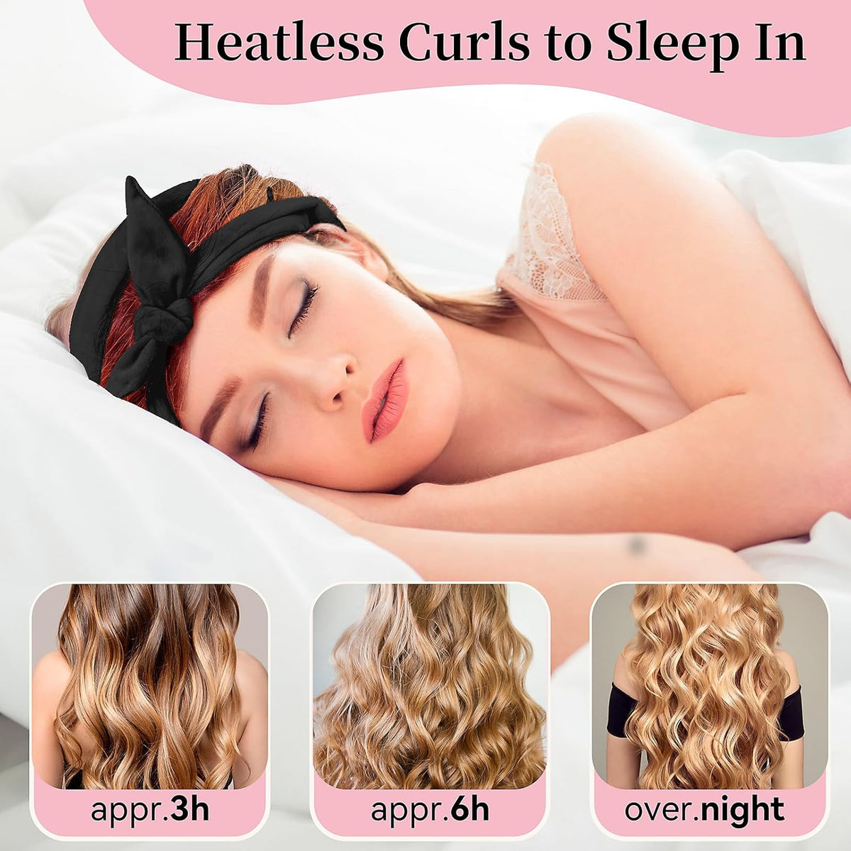 Heatless Curling Rod Headband, Upgraded 60" Extra Long Soft Hair Curlers to Sleep In, No Heat Curls