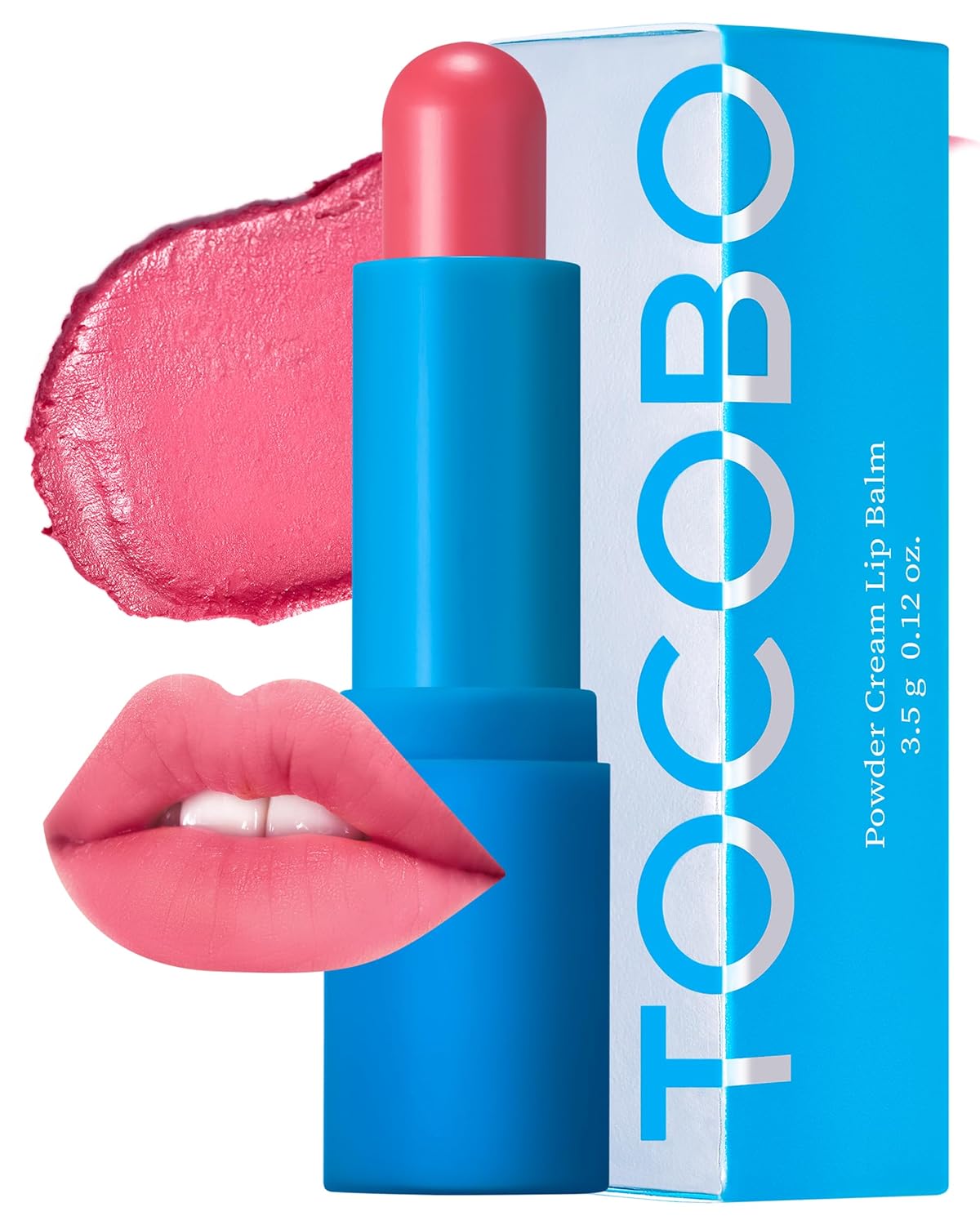 [TOCOBO] Powder Cream Lip Balm 032 Rose Petal 0.67 oz / 19g | Soft Matte Velvet Type Vegan Lip Balm