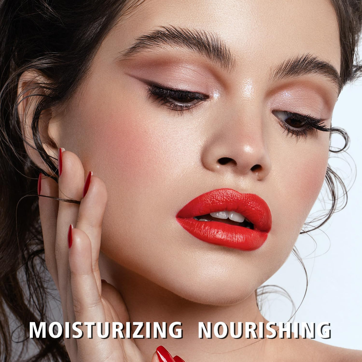 MAKI YIKA Moisture Red Lipstick for Women Hydrated Tinted Lip Balm for Dry Cracked Lips Weightless