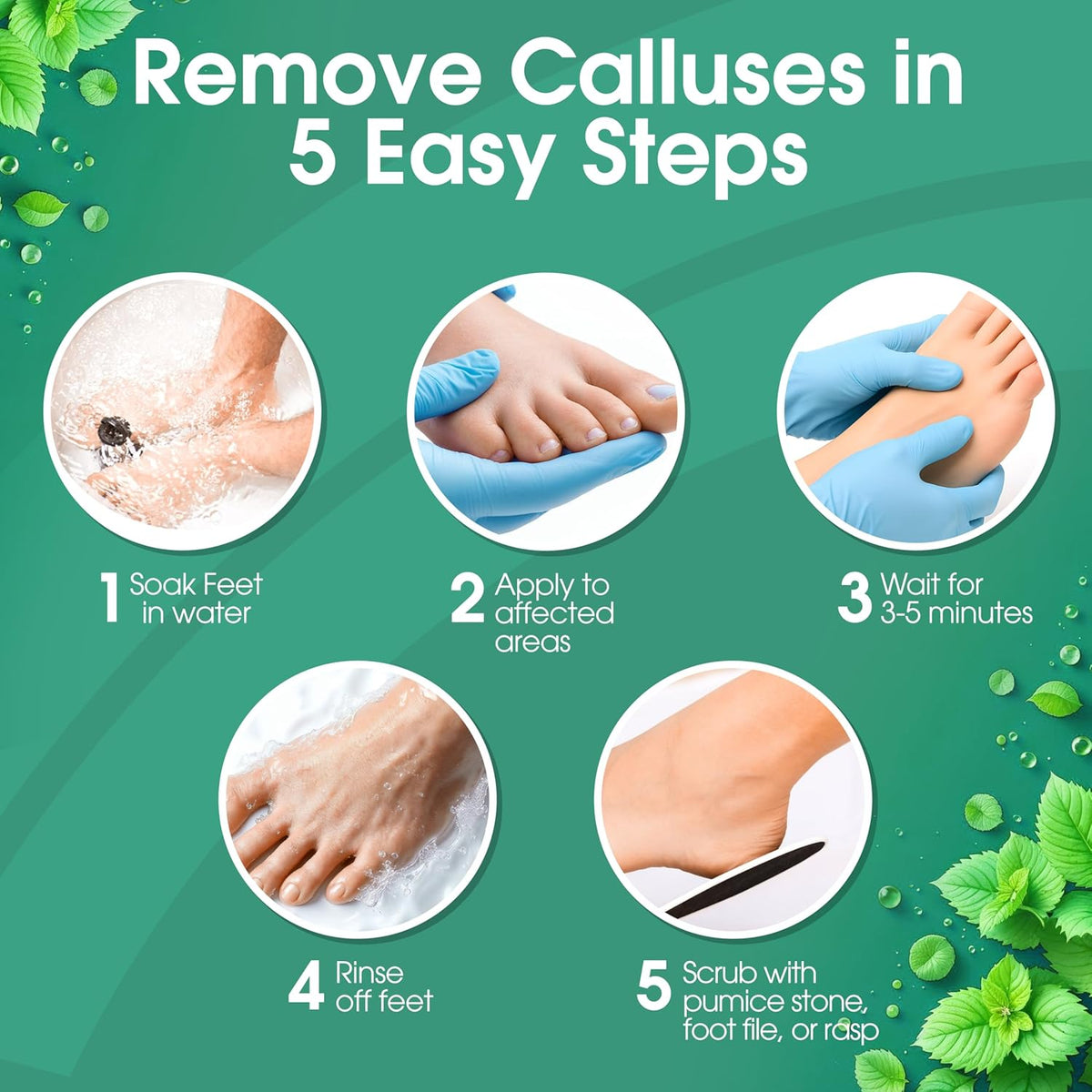 DeEnti Callus Remover for Feet, Extra Strength Foot Callus Remover Gel, 8oz Salon Grade Home