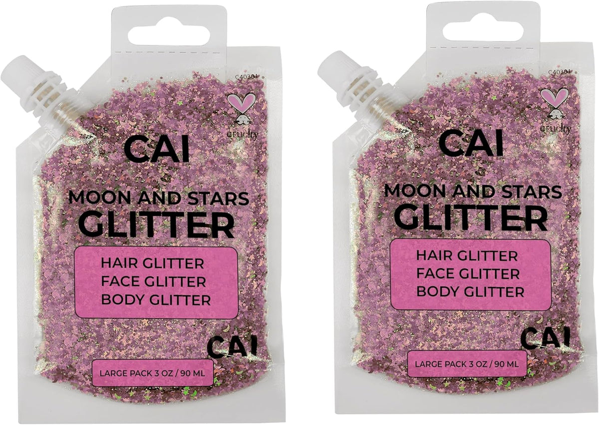 Face, Body & Hair Glitter Gel – Halloween Glitter for Kids and Women – 3 Oz Cosmetic-Grade Gel