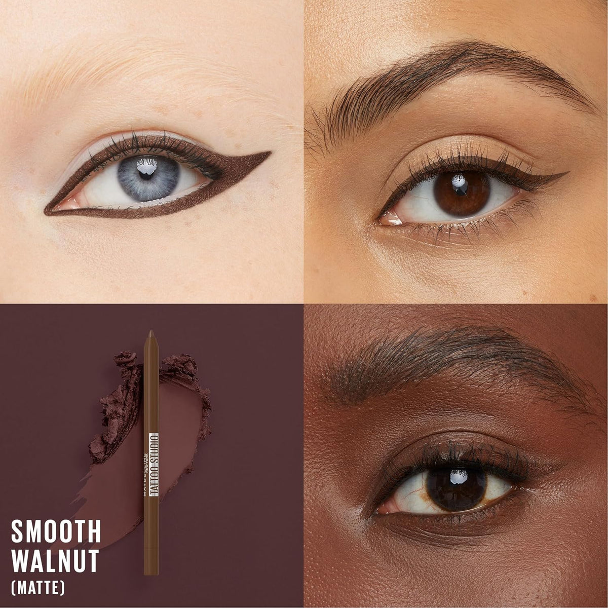 Maybelline TattooStudio Long-Lasting Sharpenable Eyeliner Pencil, Glide on Smooth Gel Pigments with