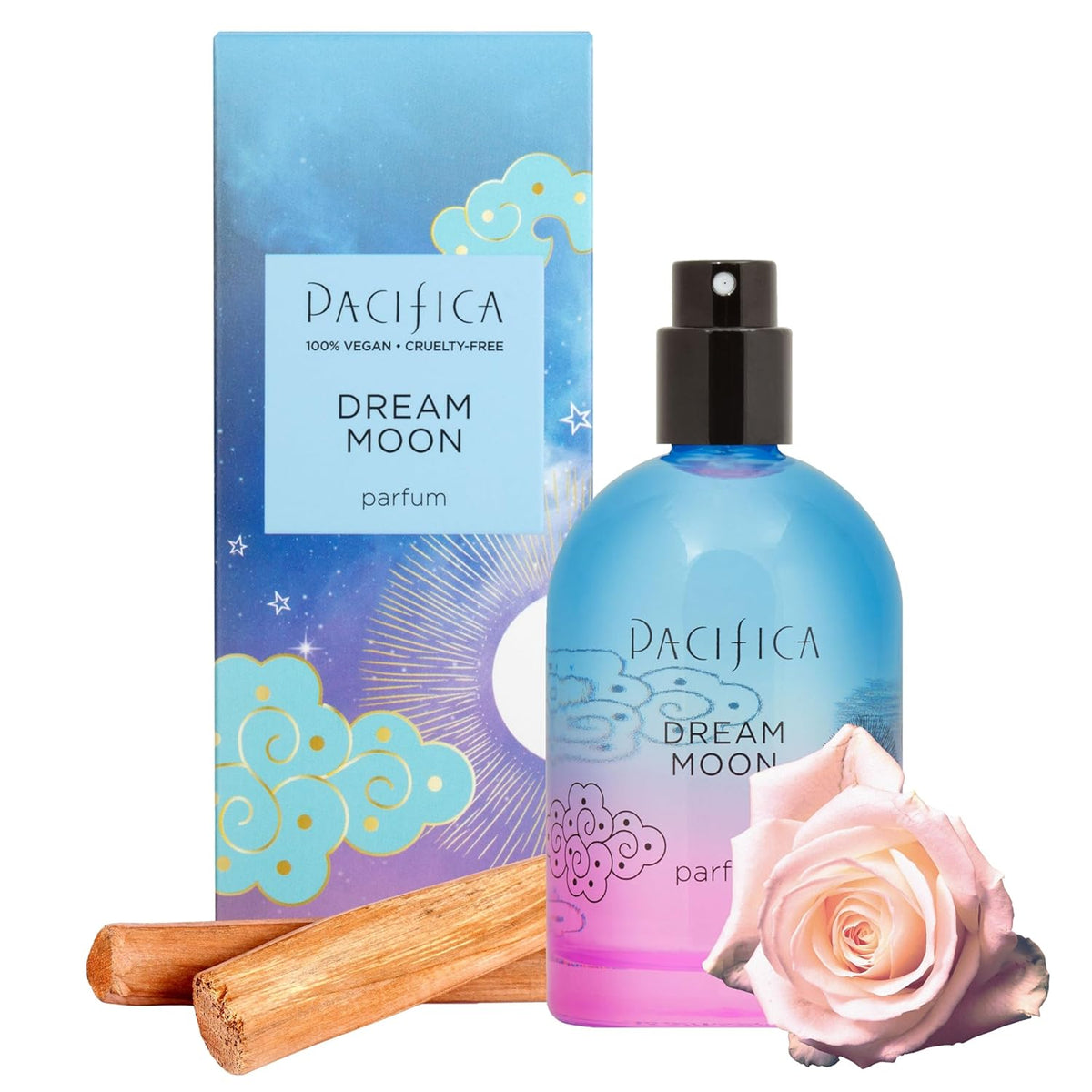 Pacifica Dream Moon Spray Perfume 2 fl oz – Bergamot, Pink Rose, Vanilla, Sandalwood & Patchouli