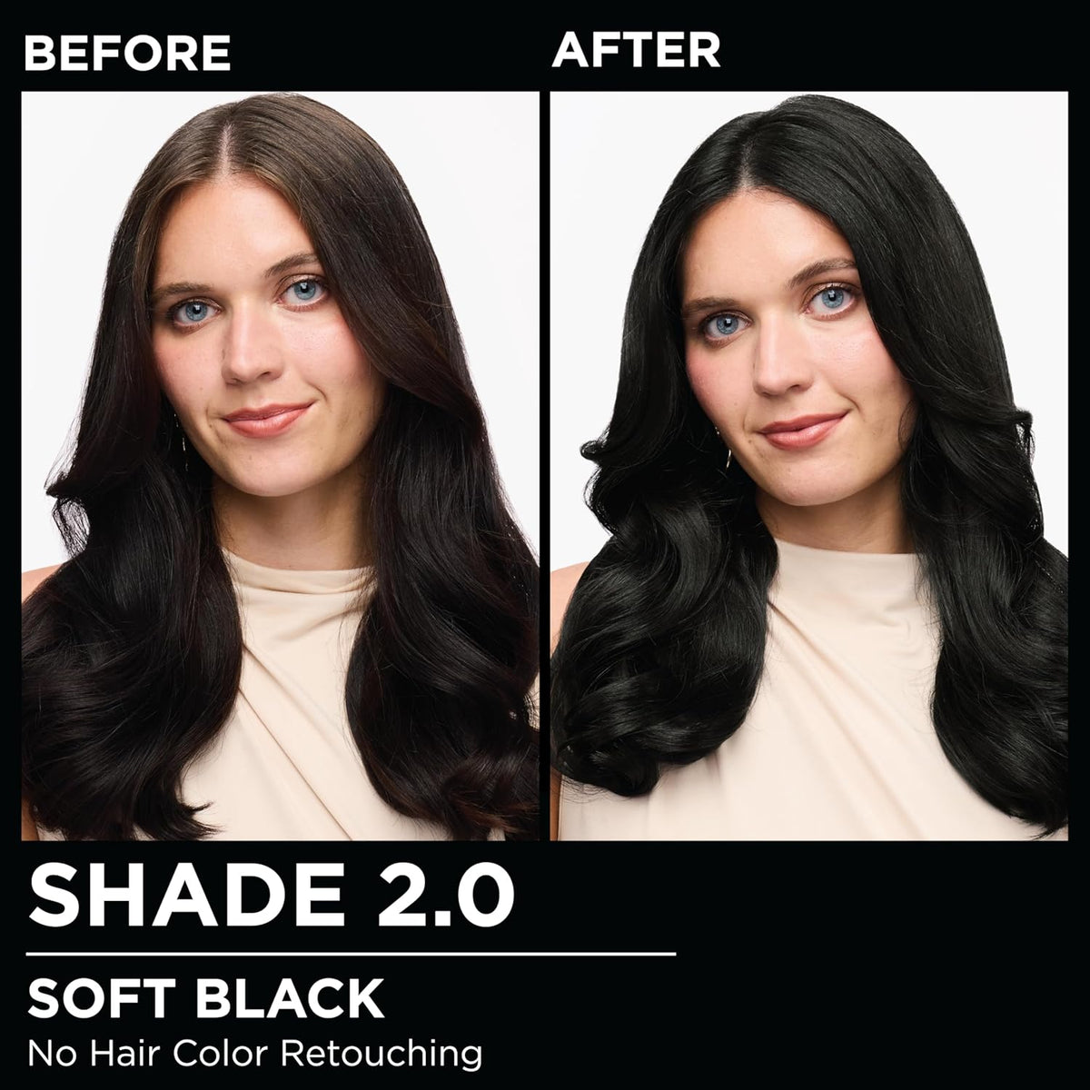 Garnier Hair Color Olia Ammonia-Free Brilliant Color Oil-Rich Permanent Hair Dye, 2.0 Soft Black, 2