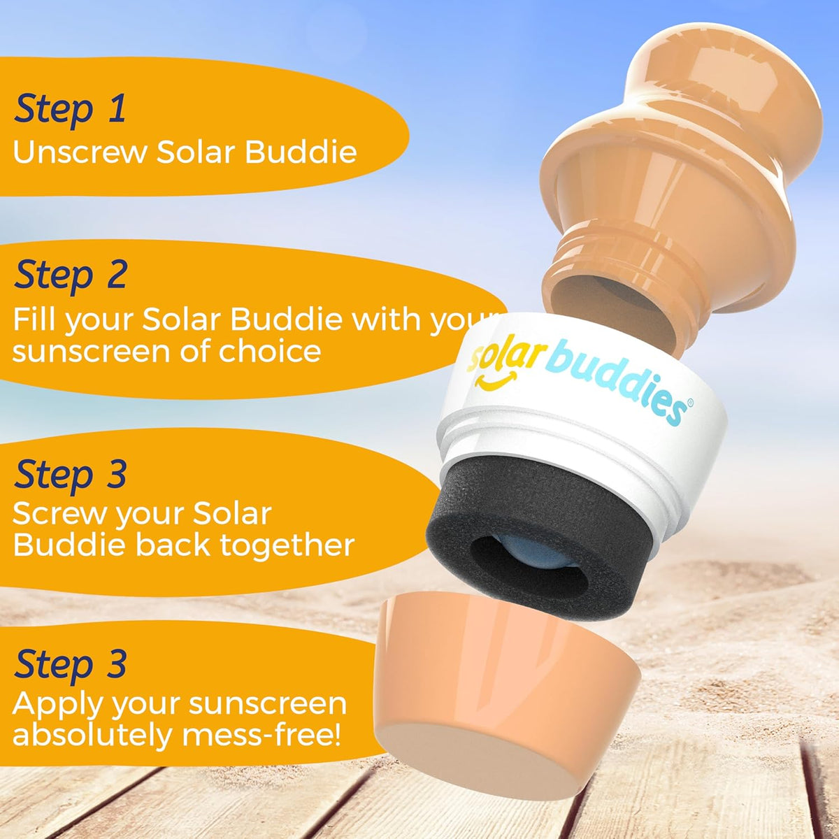Solar Buddies Bag Bundle & Carabina Clip - Full Green - Refillable Roll on Sponge Sunscreen
