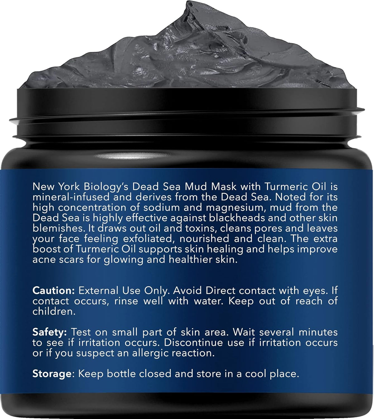 New York Biology Dead Sea Mud Mask for Face and Body | with Turmeric Oil | Spa Quality Pore Refiner