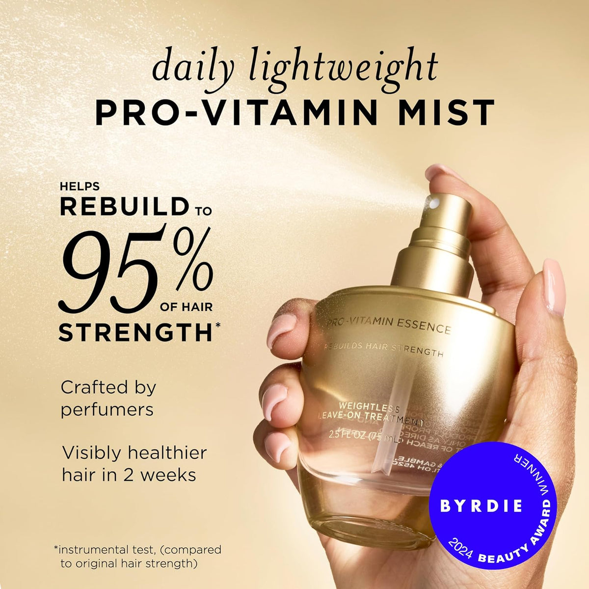 Pantene Pro-Vitamin Essence, Daily Repair Mist, Weightless Leave-On Treatment Strengthens &