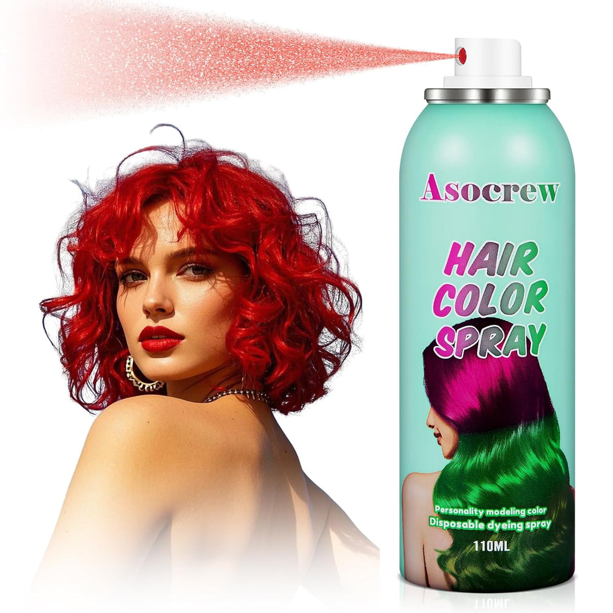 Red Hair Spray,Hair Color Spray Dye,Temporary Hair Color Spray for Kids Women,Hair Color Dye