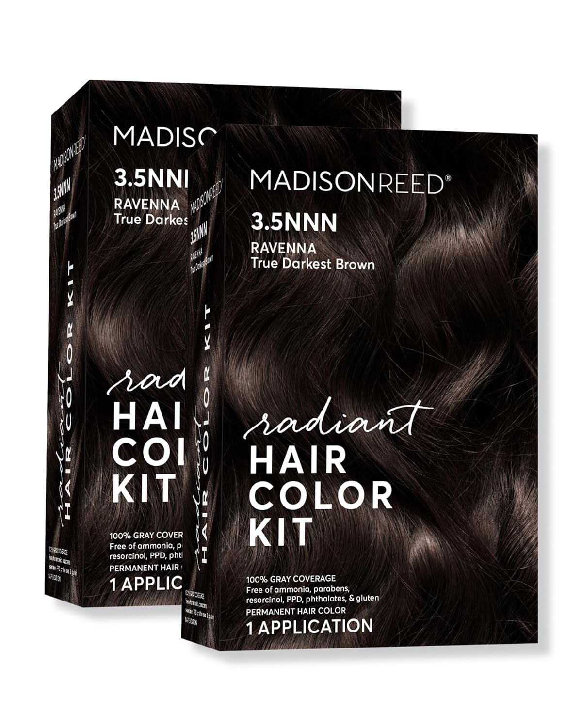 Madison Reed Radiant Hair Color Kit | 3.5NNN Darkest Brown-Black (Ravenna Brown) 100% Maximum Gray