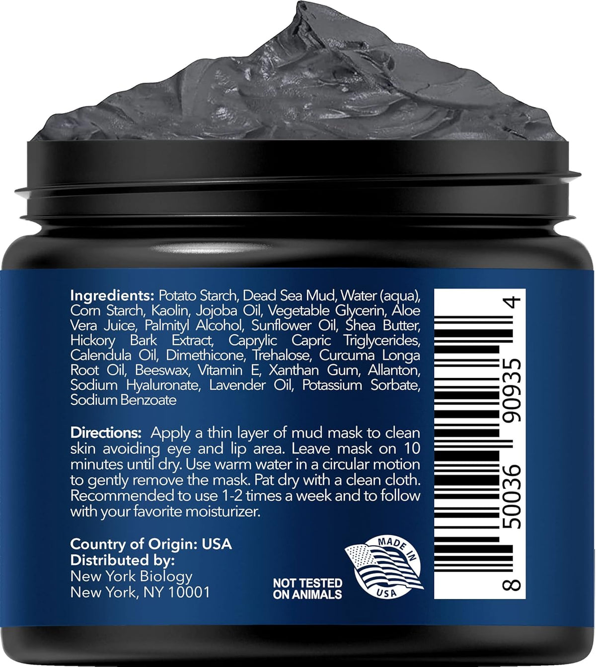 New York Biology Dead Sea Mud Mask for Face and Body | with Turmeric Oil | Spa Quality Pore Refiner