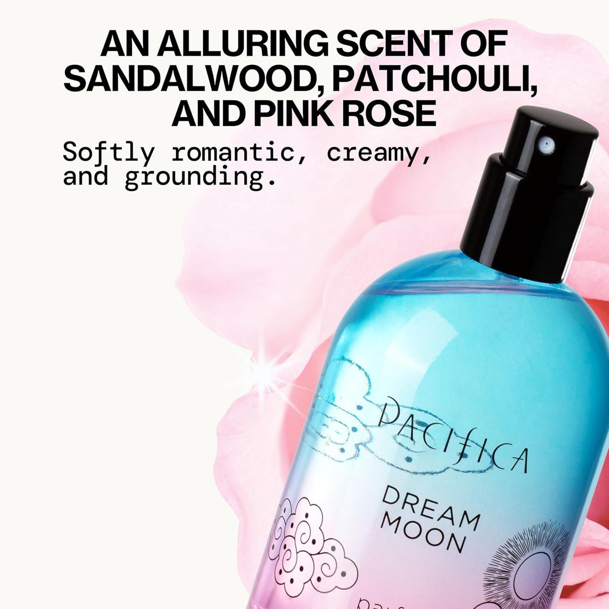 Pacifica Dream Moon Spray Perfume 2 fl oz – Bergamot, Pink Rose, Vanilla, Sandalwood & Patchouli