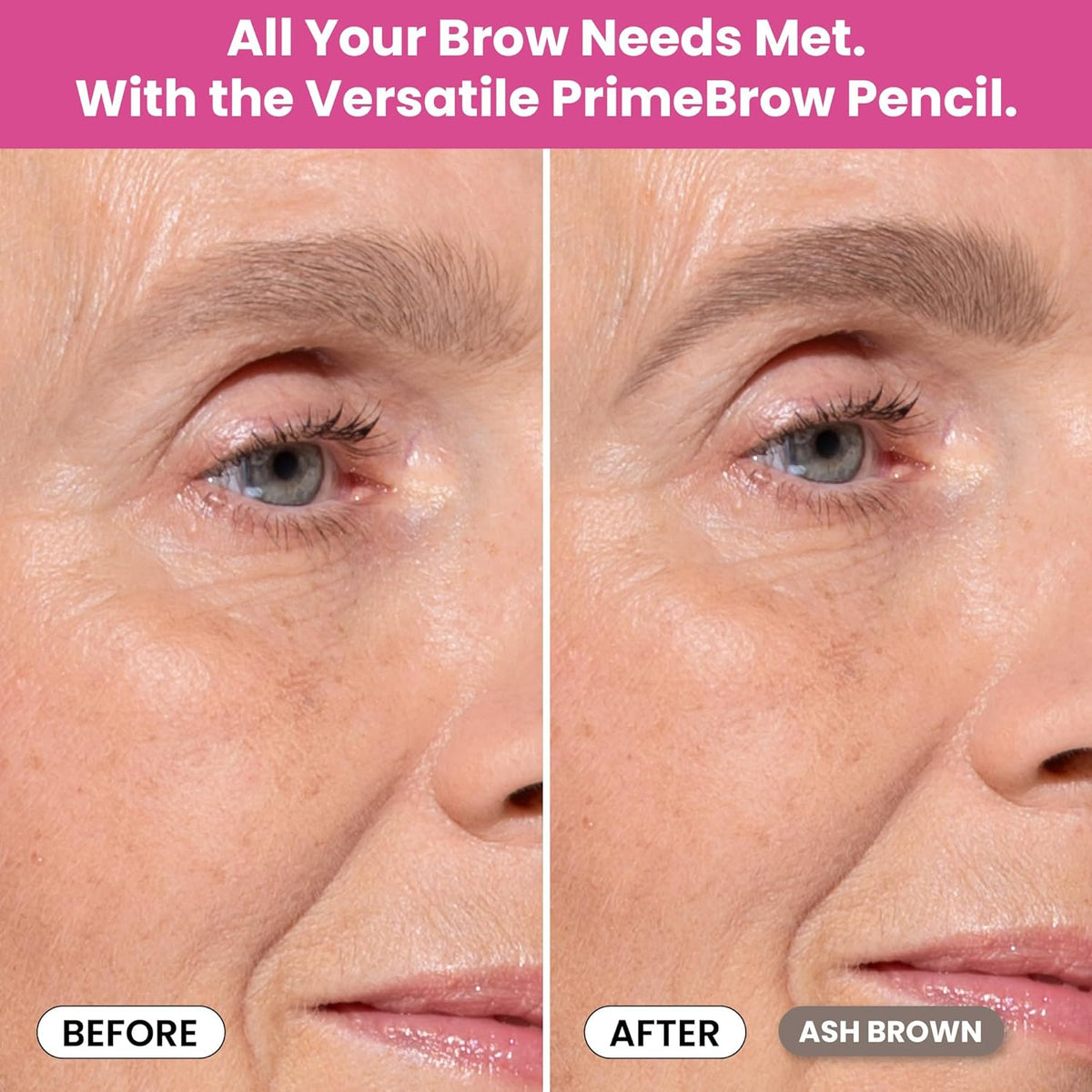 PrimeBrow Pencil for Mature Women – Ultra-Precise Tip for Natural, Hair-Like Strokes – Smudge-Proof