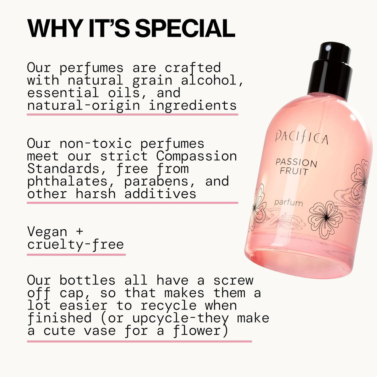 Pacifica Passion Fruit Perfume – Tropical Fruity Floral Clean Perfume for Women with Passionfruit