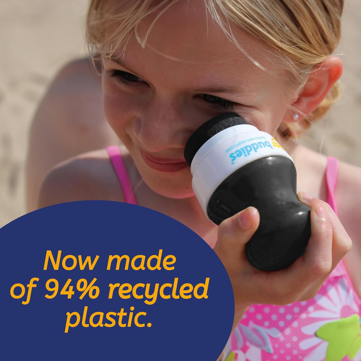 Solar Buddies Bag Bundle & Carabina Clip - Full Green - Refillable Roll on Sponge Sunscreen