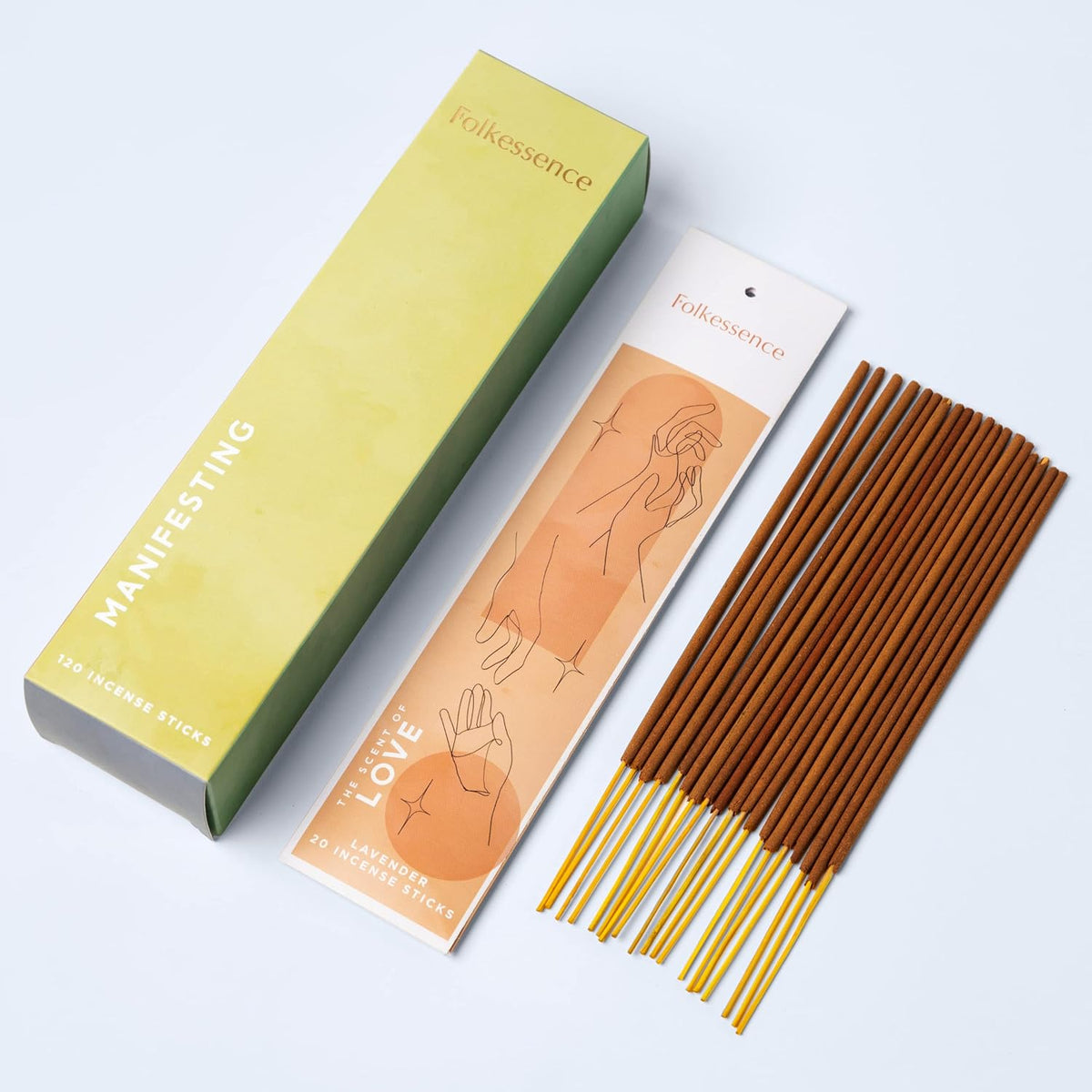 Folkulture Incense Sticks | Set of 6 (120 Non Toxic Insence-Sticks) for Manifesting with 45 Mins