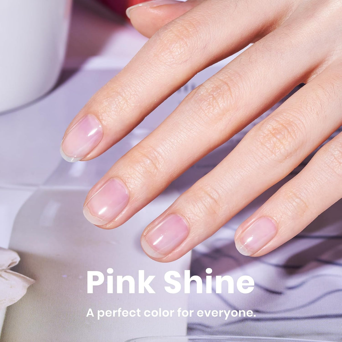 Beetles Nail Strengthener - Pink Shine Nail Concealer Air Fast Dry Natural Nail Hardener and Growth
