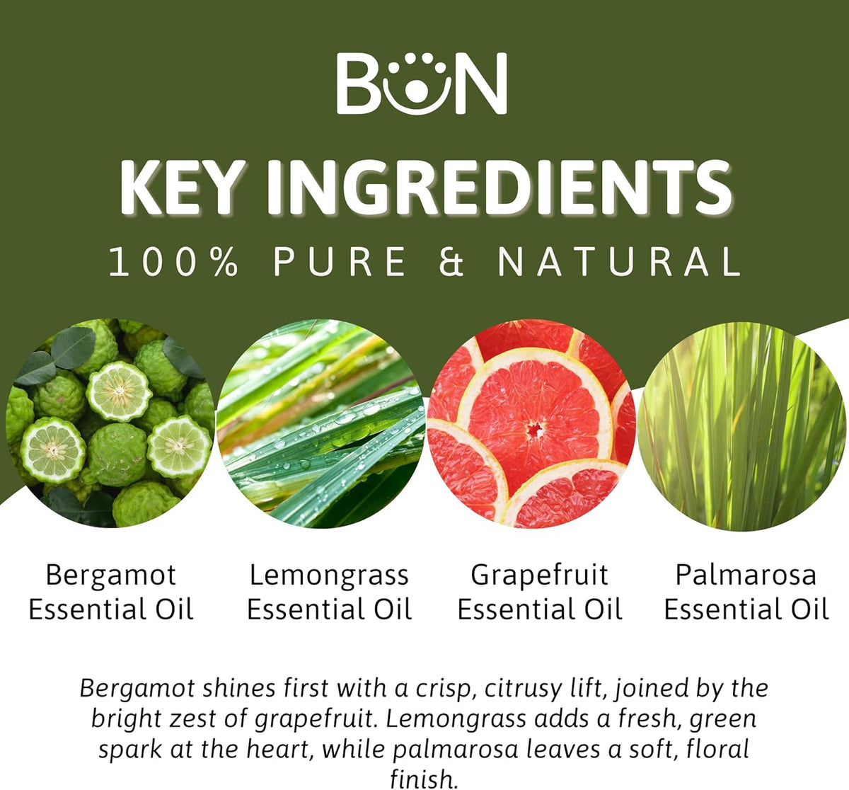 Best of Nature Clarity Essential Oil Blend – Bergamot, Grapefruit, Palmarosa & Lemongrass – 100%