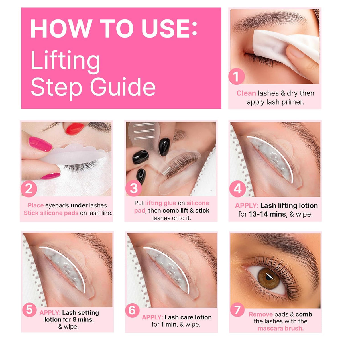 Korean At Home Eye Lash Lift and Tint Kit Professional Brow Lamination and Tint Kit Eye Lash Tint