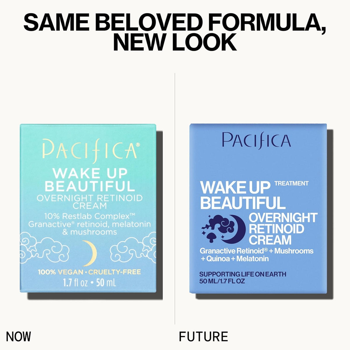 Pacifica Wake Up Beautiful Retinoid Night Cream – Overnight Anti-Aging Moisturizer with Hyaluronic