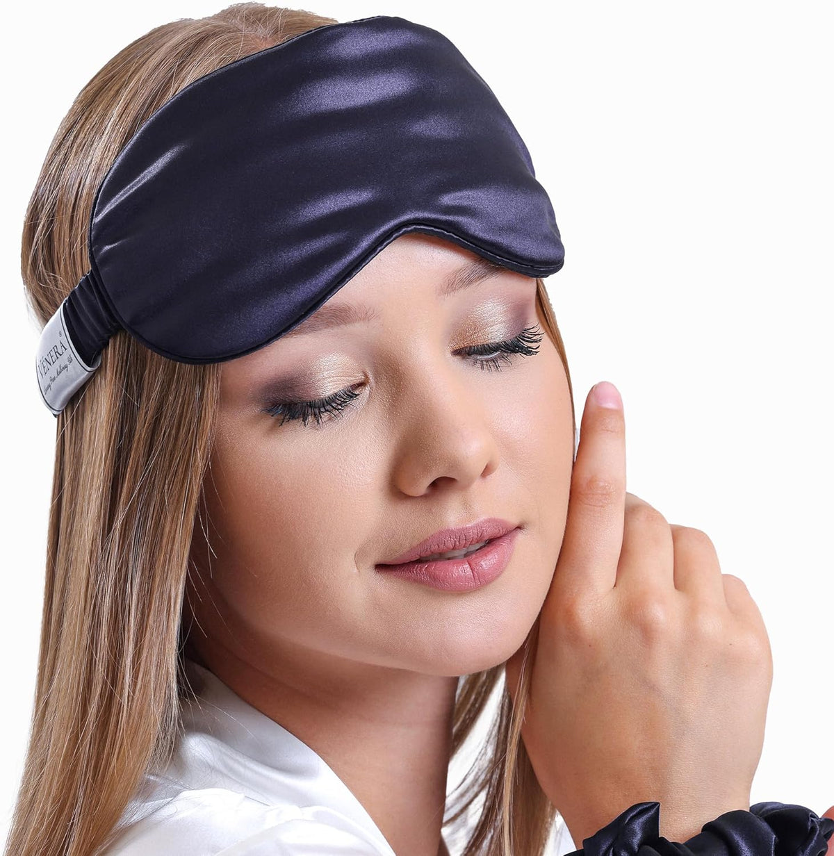 Silk Sleep Mask - 100% Pure 22 Momme Mulberry Silk Eye Sleeping Mask for Women and Men - Blackout