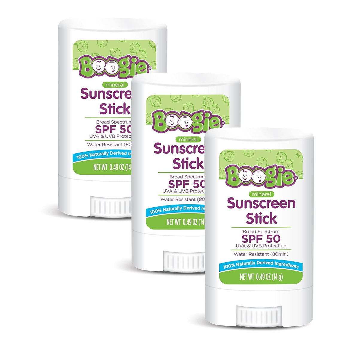 Baby Sunscreen Stick by Boogie Block, Mineral Sunscreen SPF 50, Travel Size Sunblock for Kids, Zinc