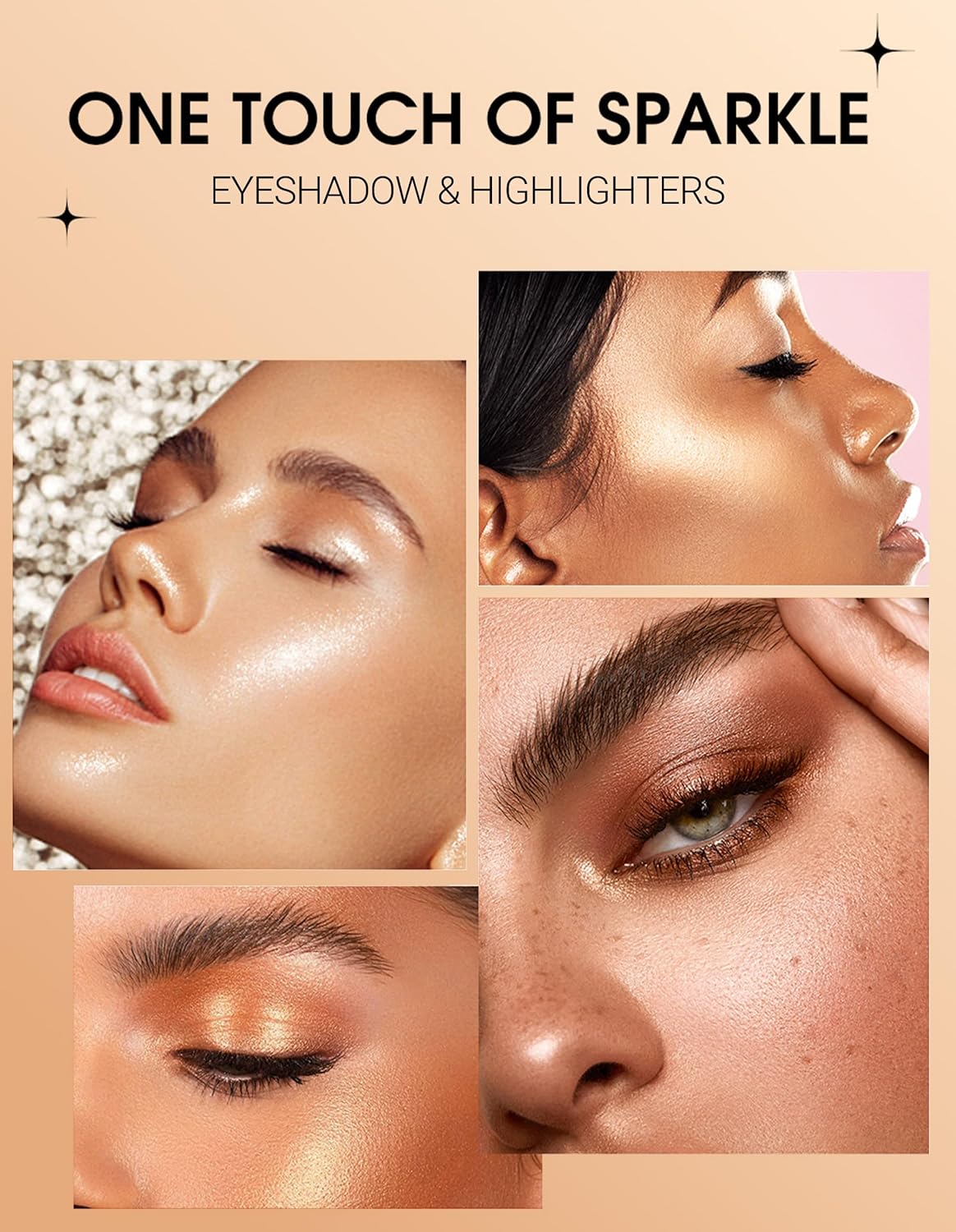 Erinde Shimmer Cream Eyeshadow Stick, Long Lasting Metallic Eye Shadow Sticks, Waterproof Creamy
